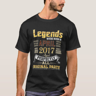 Camiseta Abril De 2017 5 Anos De Idade 5 Legendas De Aniver