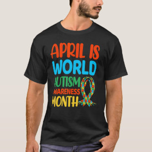 Camiseta Abril é Mês de Consciência do Autismo Mundial