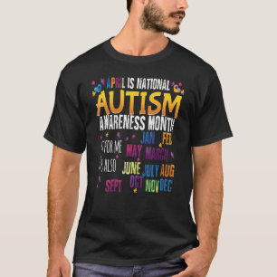 Camiseta Abril É Mês De Consciência Do Autismo Nacional, Ma