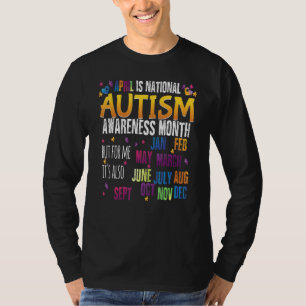 Camiseta Abril É Mês De Consciência Do Autismo Nacional, Ma