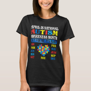 Camiseta Abril É Mês Nacional de Conscientização do Autismo