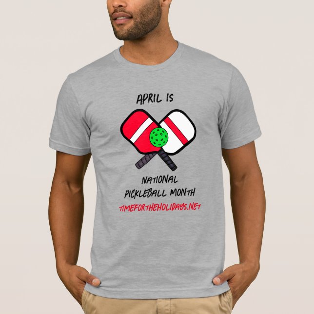Camiseta Abril é Mês Nacional de Pickleball (Frente)
