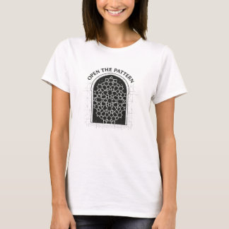 Camiseta Abrir a Janela do Arco do Padrão