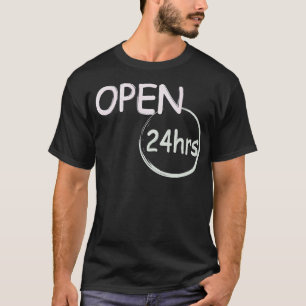 Camiseta Abrir o humor de 24 horas