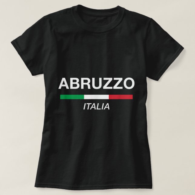 Camiseta Abruzzo Itália Nome Família Reunião Itália Sinaliz (Frente do Design)