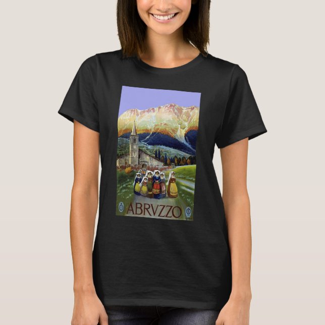 Camiseta Abruzzo Itália Viagens vintage de Poster Arte com  (Frente)