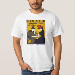 Camiseta Absinar Poster vintage Restaurado
