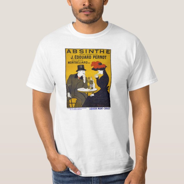 Camiseta Absinar Poster vintage Restaurado (Frente)