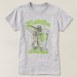 Camiseta Absinthe La Fee Verte Fairy Com Vidro