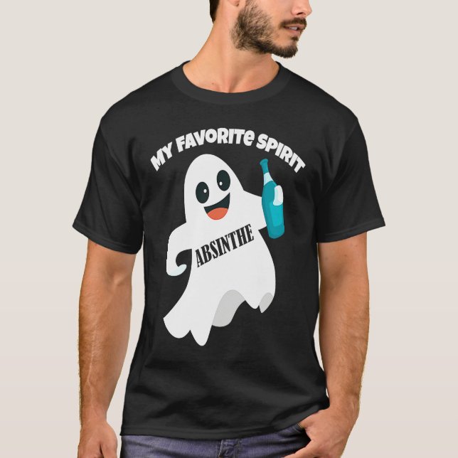 Camiseta Absinto Meu Espírito Favorito  Roupa de Bebida de  (Frente)