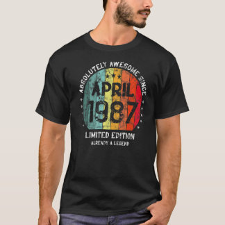 Camiseta Absolutamente Incrível Desde Abril De 1987, Homem-