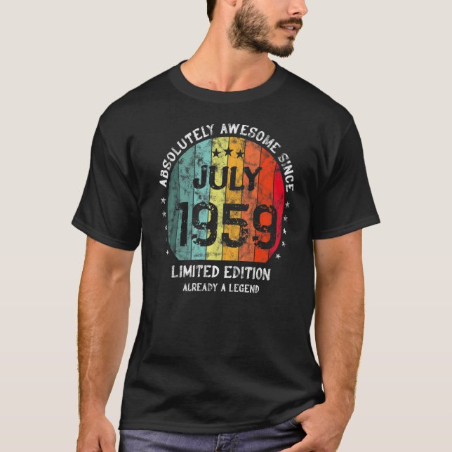 Camiseta Absolutamente Incrível Desde Julho De 1959 Homem M (Frente)