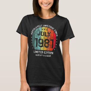 Camiseta Absolutamente Incrível Desde Julho De 1981 Homem M