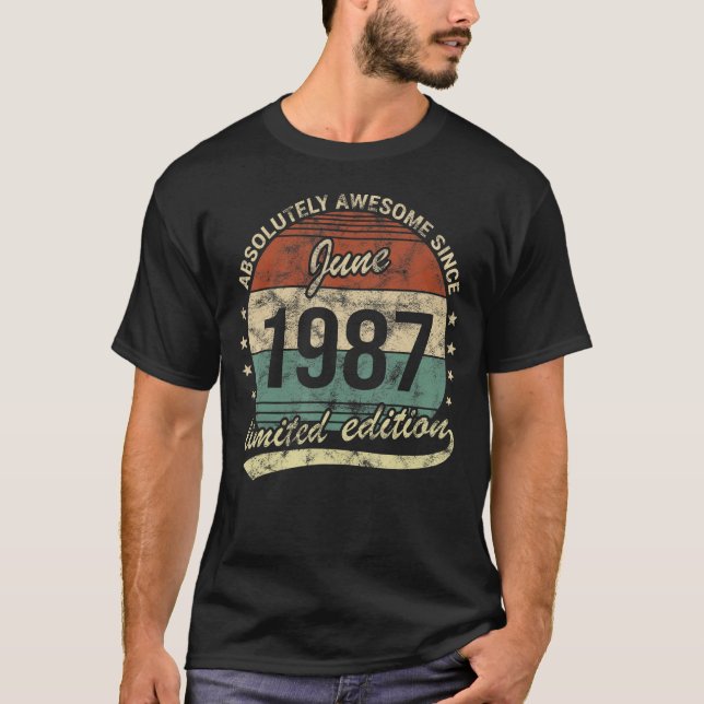 Camiseta Absolutamente Incrível Desde Junho De 1987 Homem M (Frente)