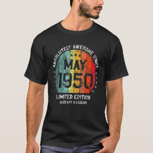 Camiseta Absolutamente Incrível Desde Maio De 1950 Homem Mu