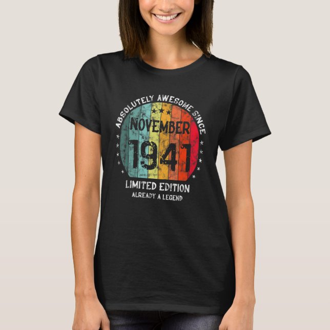Camiseta Absolutamente Incrível Desde Novembro De 1941 Home (Frente)