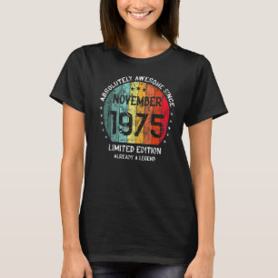 Camiseta Absolutamente Incrível Desde Novembro De 1975 Home