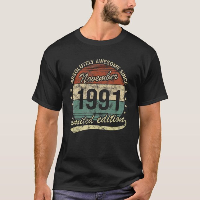 Camiseta Absolutamente Incrível Desde Novembro De 1991 Home (Frente)