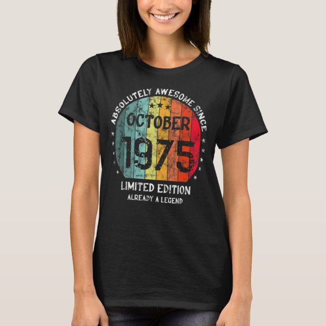 Camiseta Absolutamente Incrível Desde Outubro De 1975 Homem (Frente)