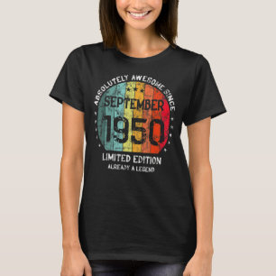 Camiseta Absolutamente Incrível Desde Setembro De 1950 Home