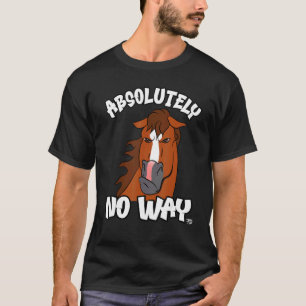 Camiseta Absolutamente nenhuma maneira mal-humorado castanh