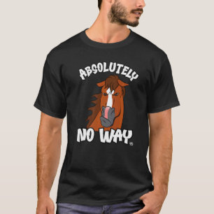Camiseta Absolutamente nenhuma maneira mal-humorado castanh