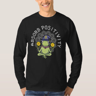 Camiseta Absorver Positividade Meditando Ioga de Rã
