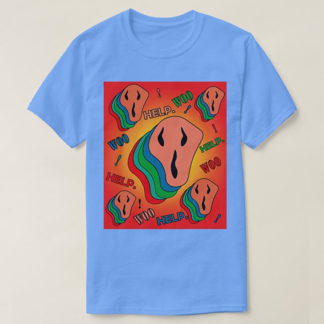 Camiseta Abstr abstrato Horror Imagination Trabalho de arte (Frente do Design)