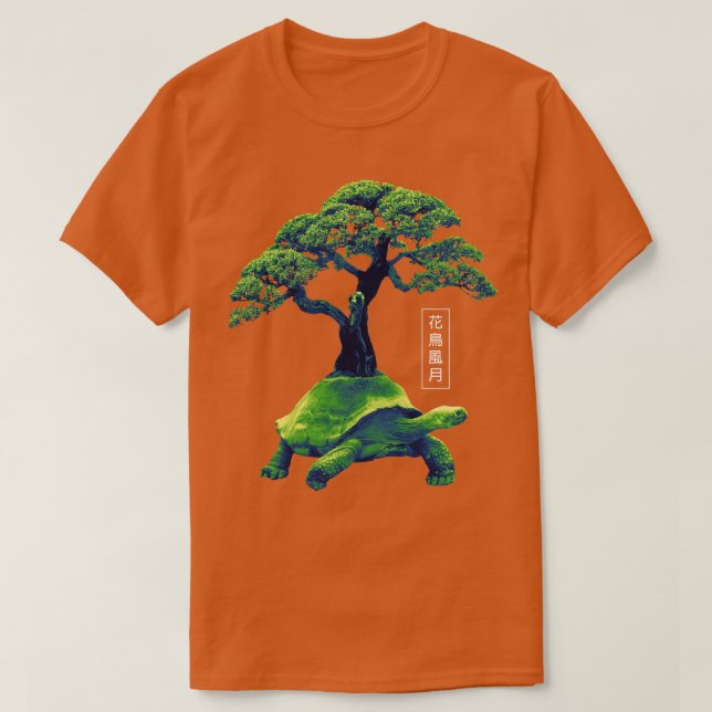 Camiseta Abstração da Árvore de Tartaruga (Frente do Design)