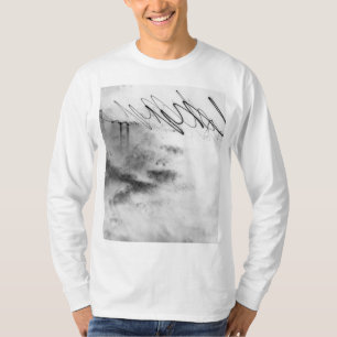Camiseta Abstract Black and White Light Trails Long Exposur
