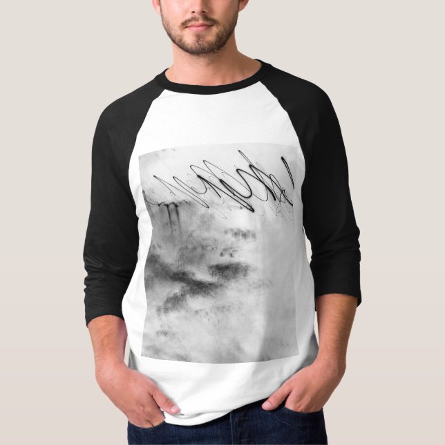 Camiseta Abstract Black and White Light Trails Long Exposur (Frente)