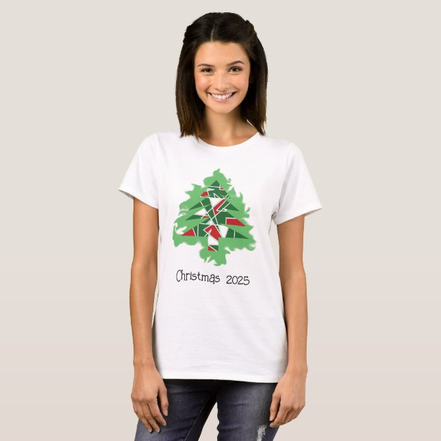 Camiseta Abstract Christmas Tree (Frente Completa)