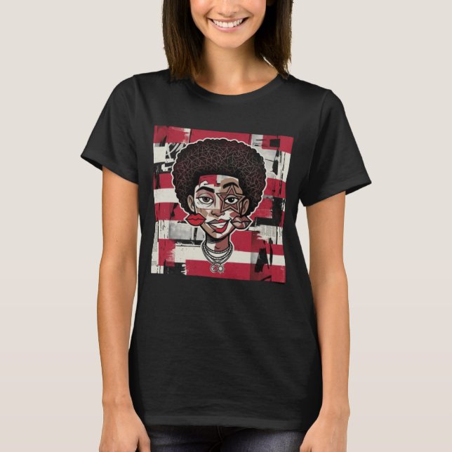 Camiseta Abstract Collage Cartoon Face  (Frente)