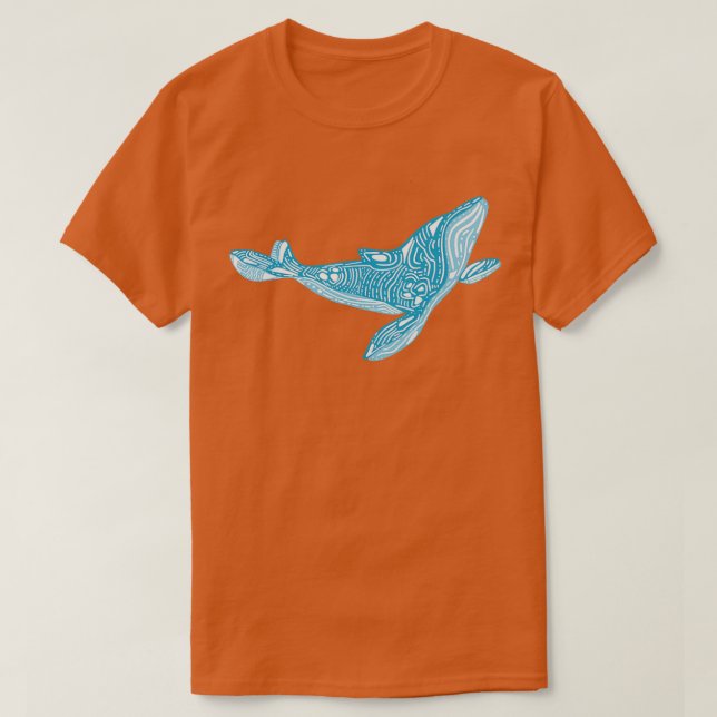 Camiseta Abstract Decorated Whale Design (Frente do Design)