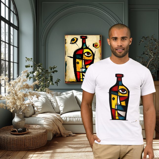 Camiseta Abstract Expressionist Bottle | Modern Symbolic (Criador carregado)