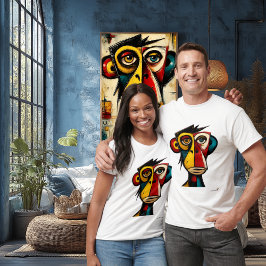 Camiseta Abstract Expressionist Monkey | Modern Geometric