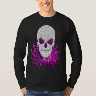 Camiseta Abstract Fantasy Lacy Skull Goth Pink Eyes