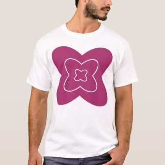 Camiseta Abstract flower design with magenta petals