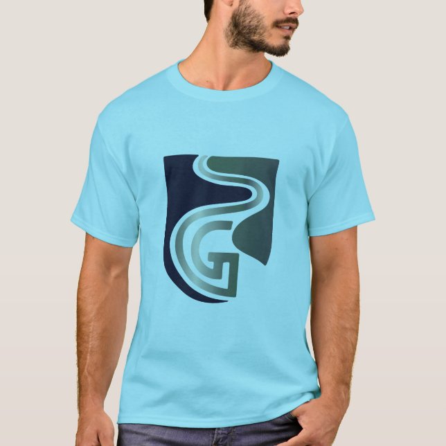 Camiseta Abstract G Letter Modern Minimalist T-Shirt (Frente)