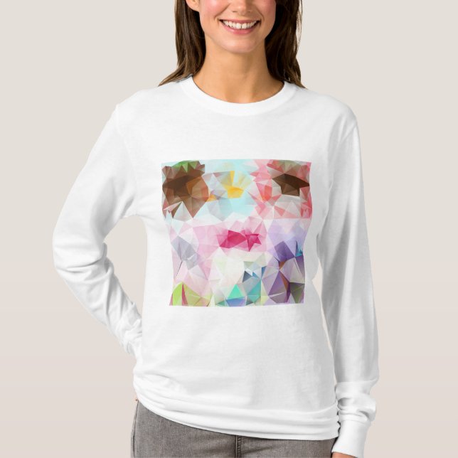 Camiseta Abstract Geometric Low Poly Mosaic (Frente)