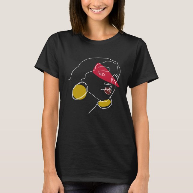 Camiseta Abstract Girl Outline (Frente)