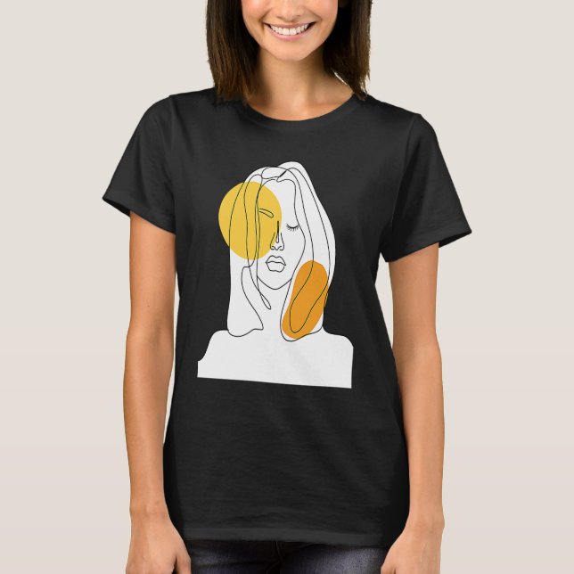 Camiseta Abstract minimalist beauty from inside girl (Frente)
