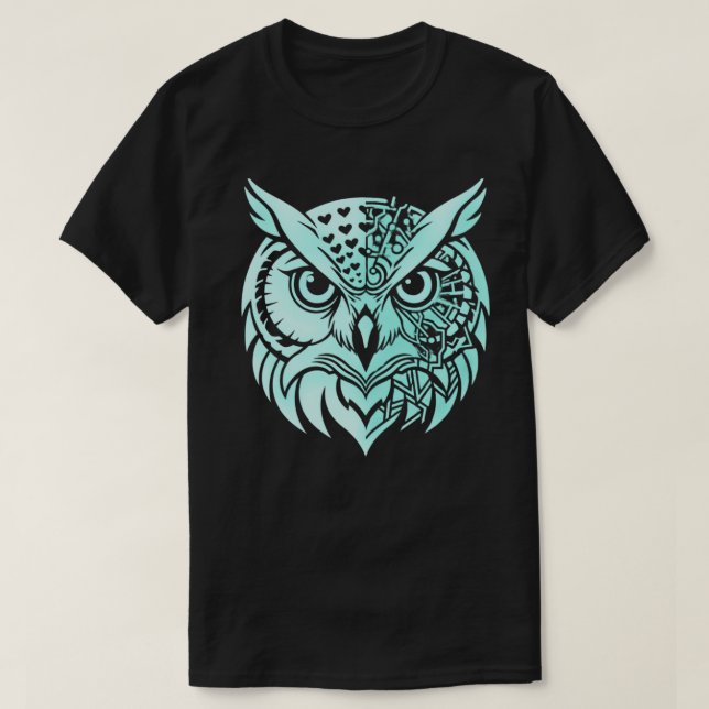 Camiseta Abstract Owl Identity | Symbolic Observer Modern  (Frente do Design)