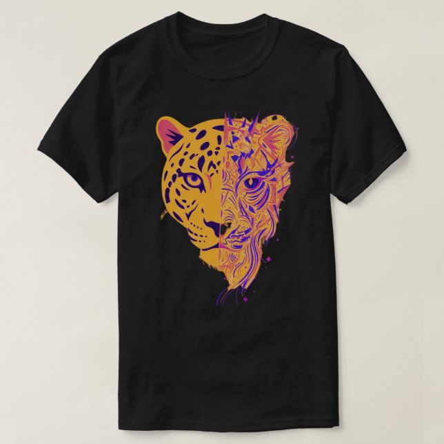 Camiseta Abstract Panther Identity  | Symbolic Cosmic Art (Frente do Design)