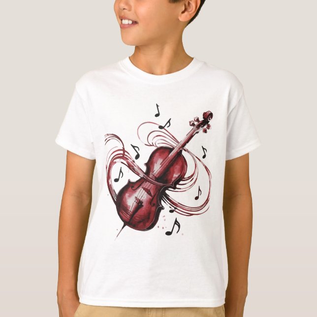 Camiseta Abstract violin basic children's (Frente)