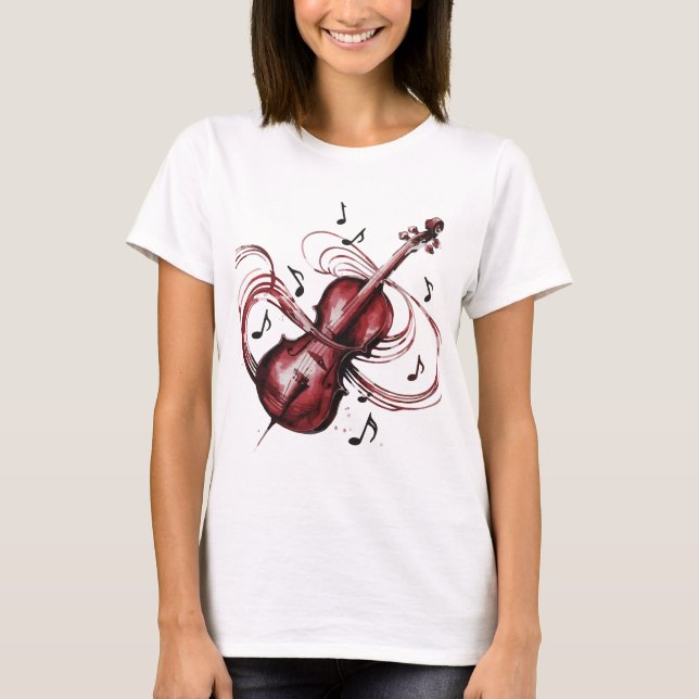 Camiseta Abstract violin women's (Frente)