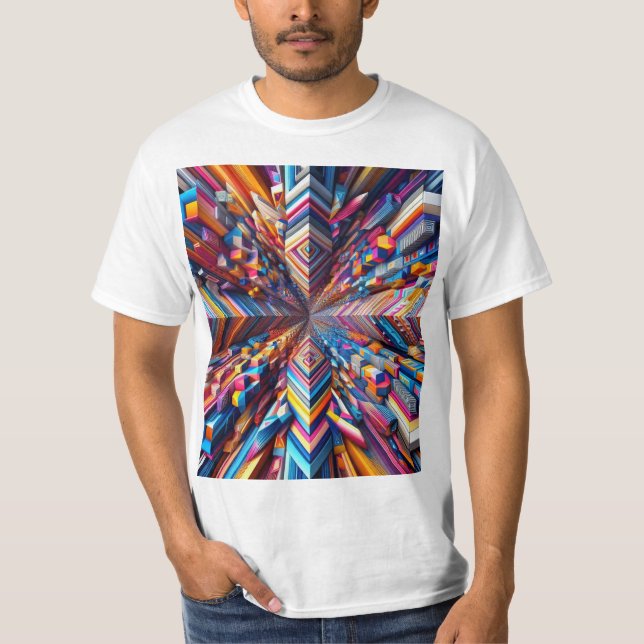 Camiseta Abstracto en 3D (Frente)