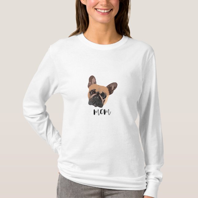 Camiseta Abstrata do Bulldog Francês (Frente)