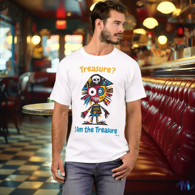Camiseta Abstrata Vibrante do Tesouro Pirata (Criador carregado)