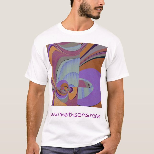 Camiseta Abstrato 4 do roxo (Frente)